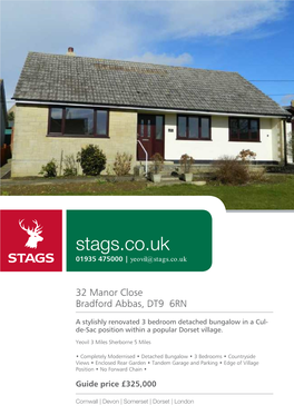 Stags.Co.Uk 01935 475000 | Yeovil@Stags.Co.Uk