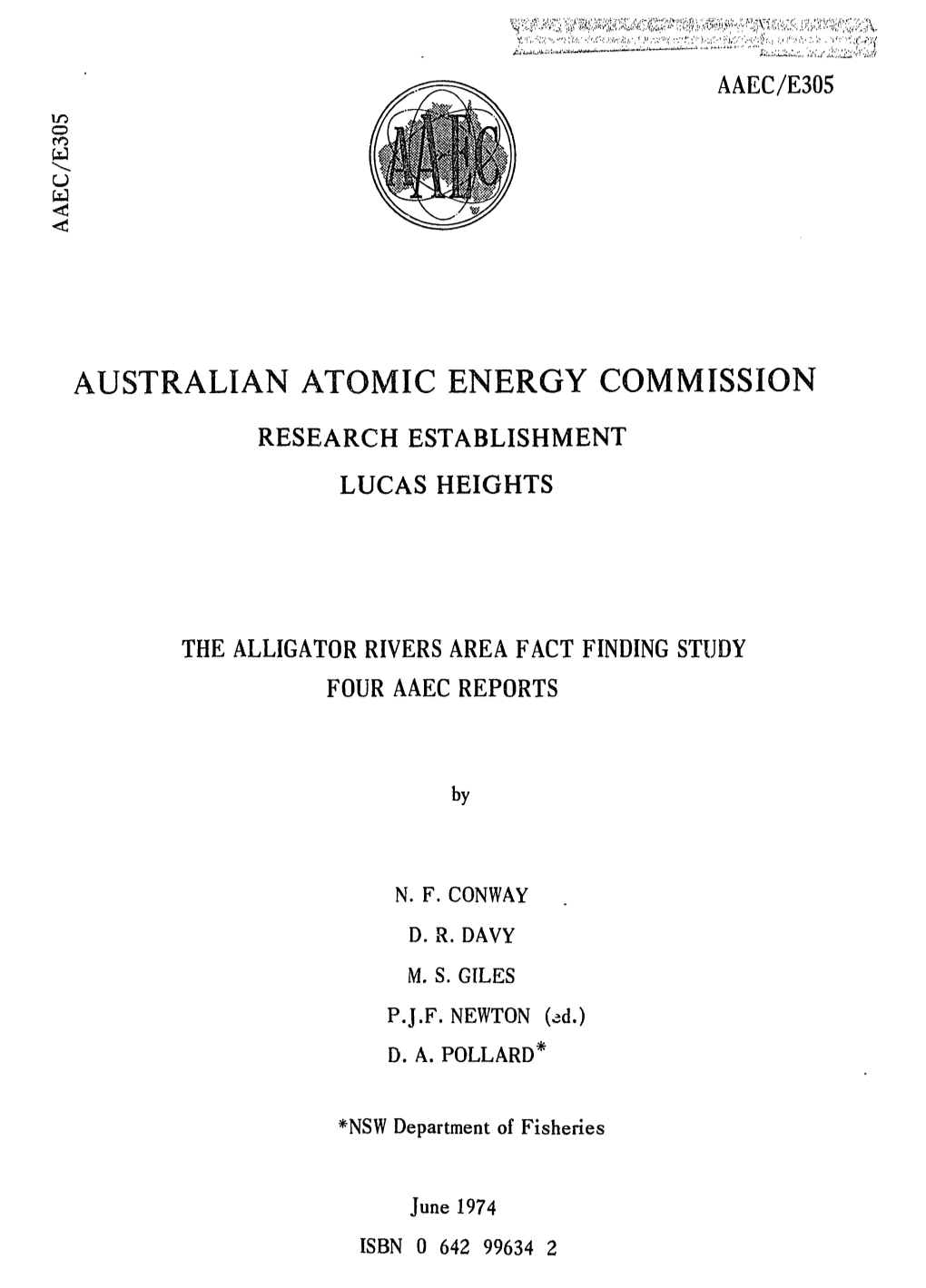 Australian Atomic Energy Commission Research Establishment Lucas Heights