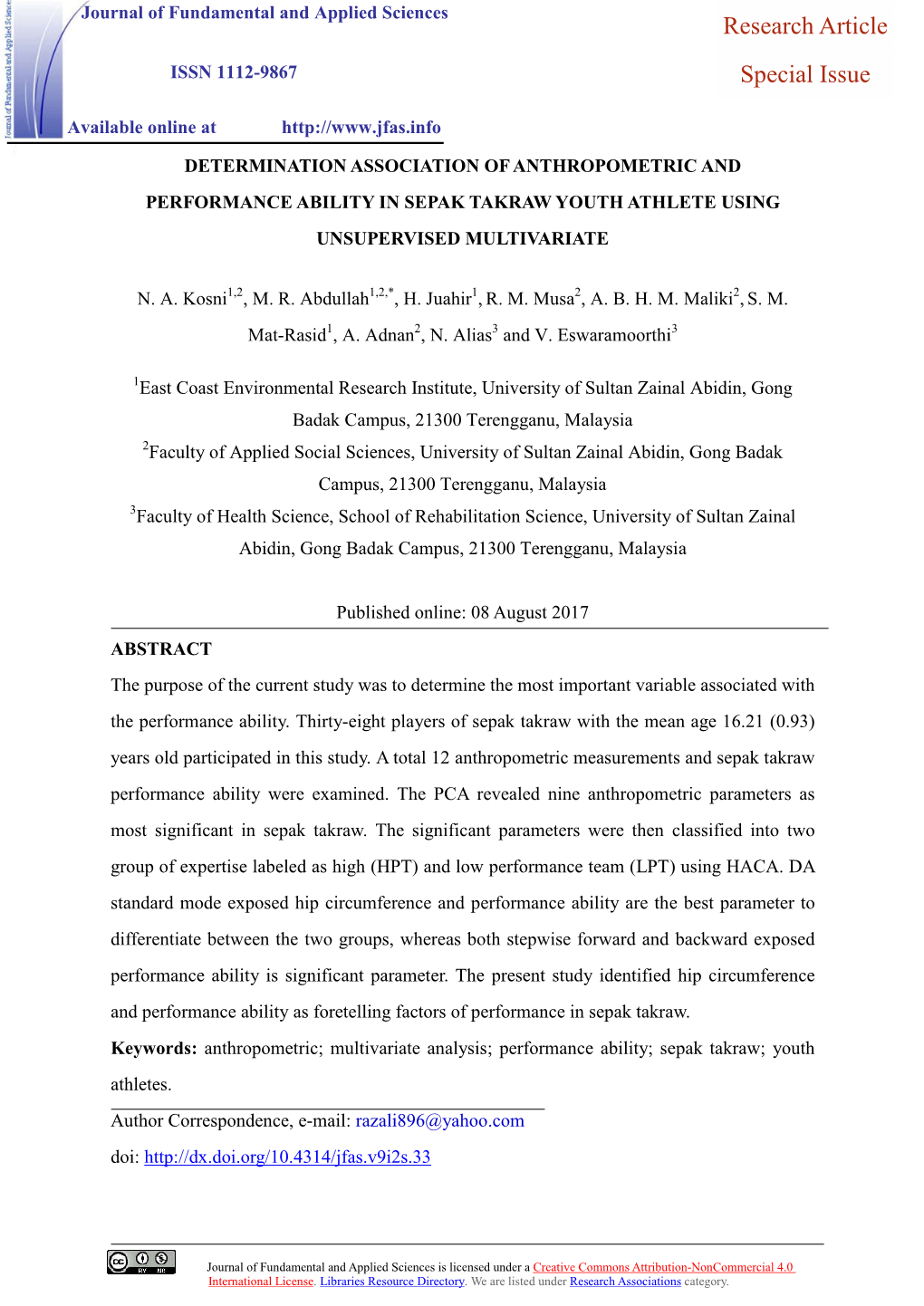 Research Article Special Issue