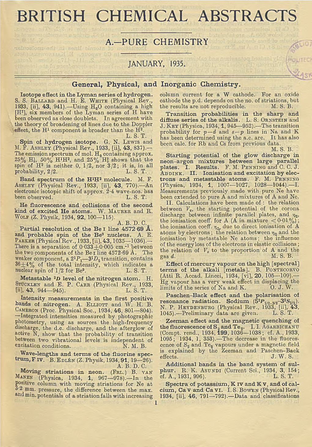 British Chemical Abstracts