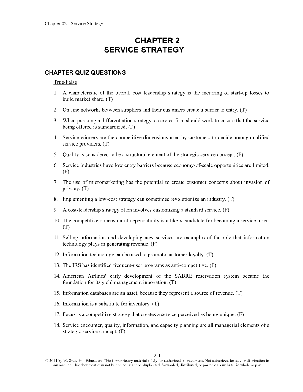 Chapter 02 - Service Strategy