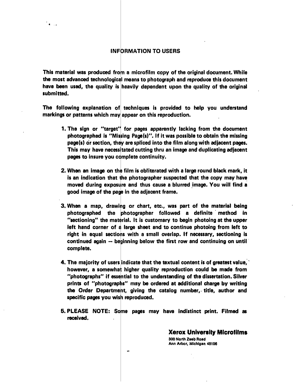 Xerox University Microfilms