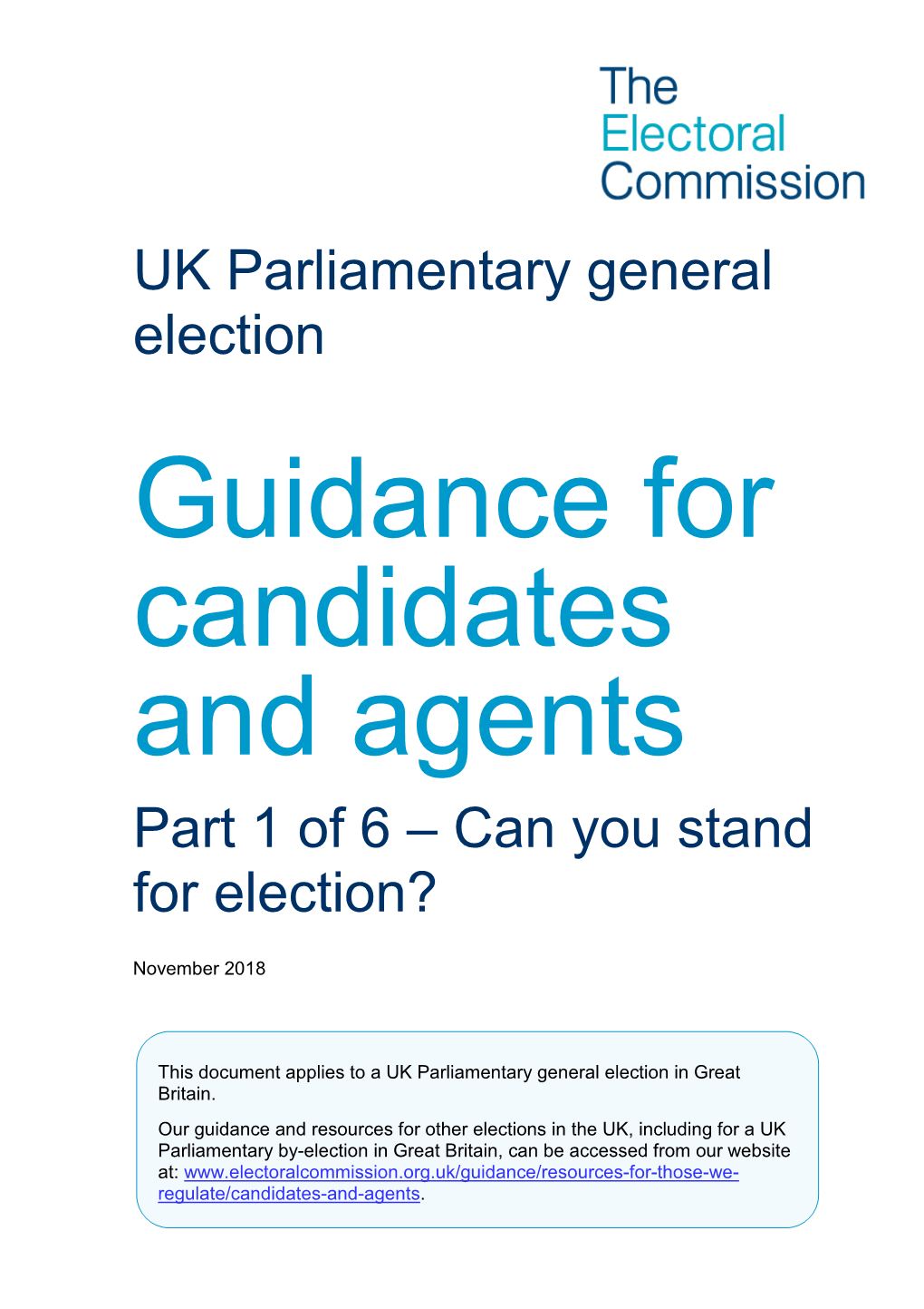 Part 1 of 6 – Can You Stand for Election?