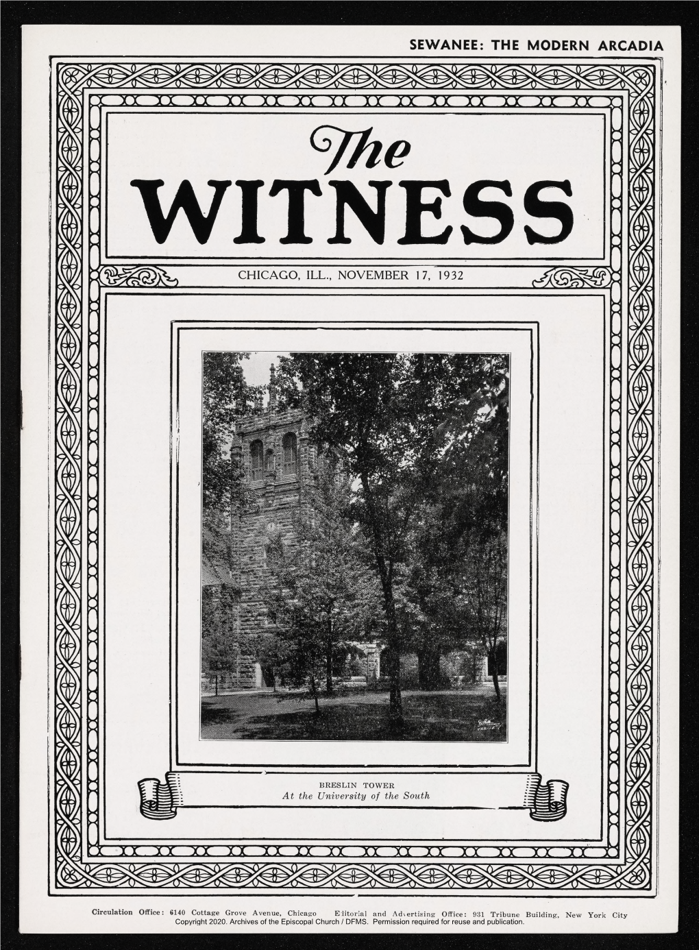 1932 the Witness, Vol. 17, No. 12. November 17, 1932