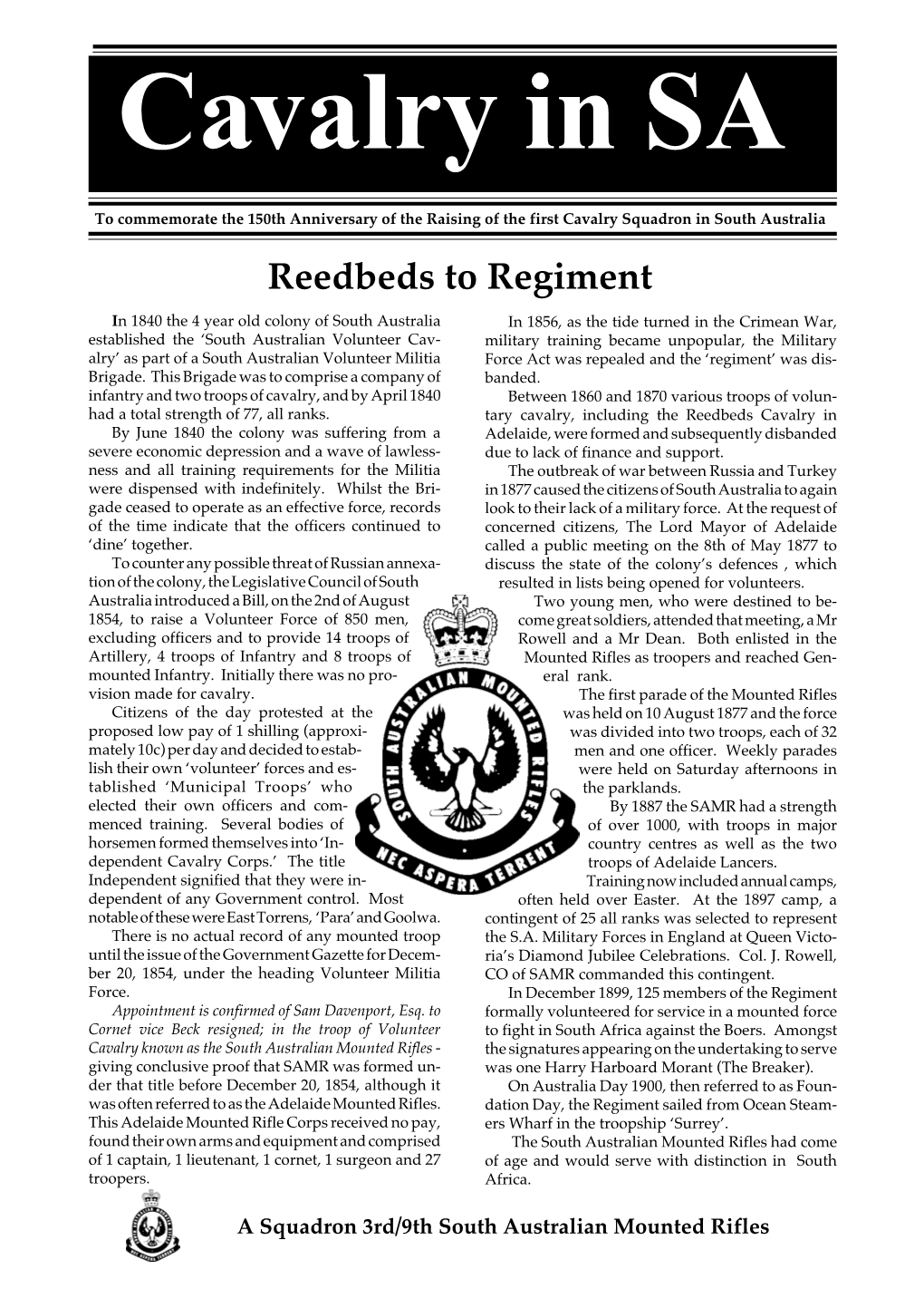 Reedbeds to Regiment