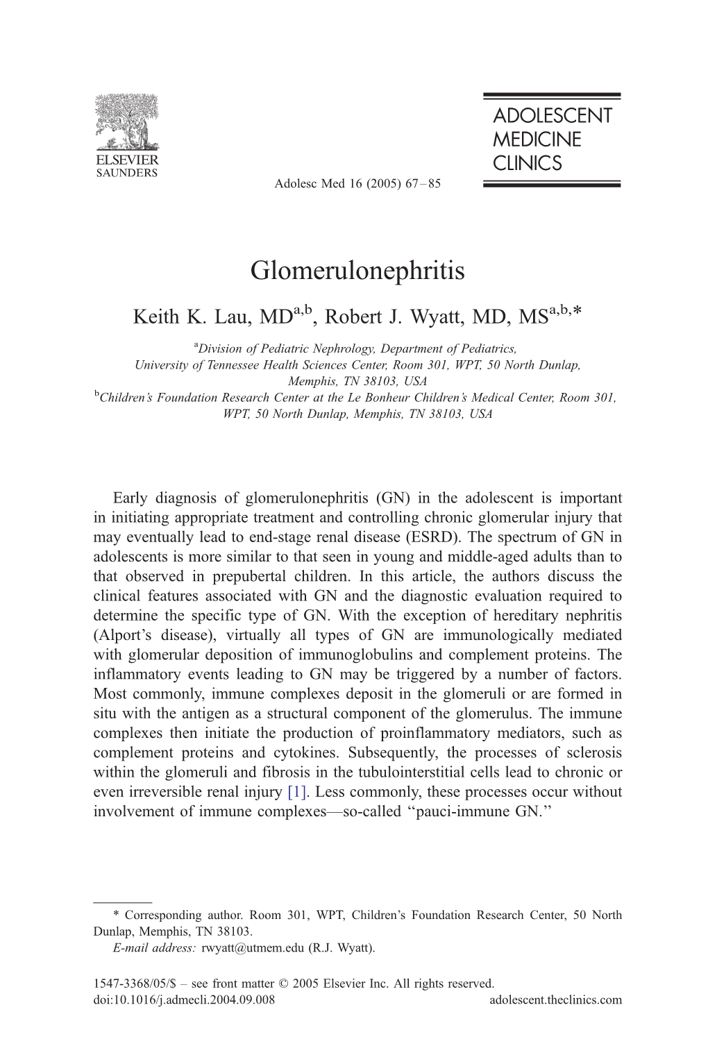 Glomerulonephritis