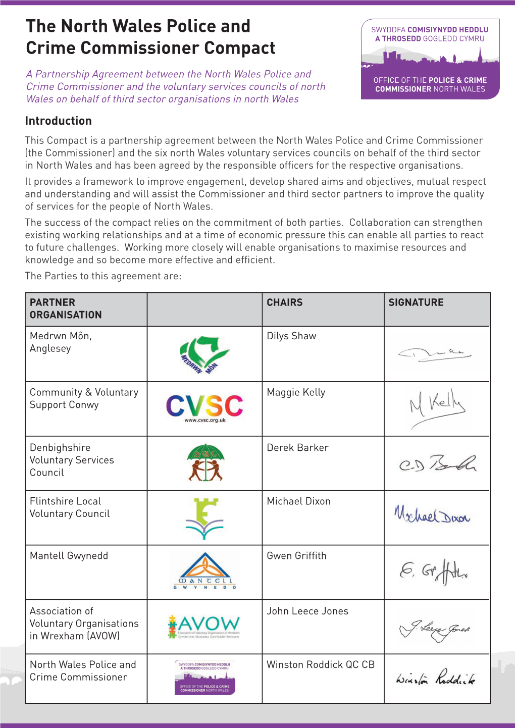 The North Wales Police and Crime Commissioner Compact