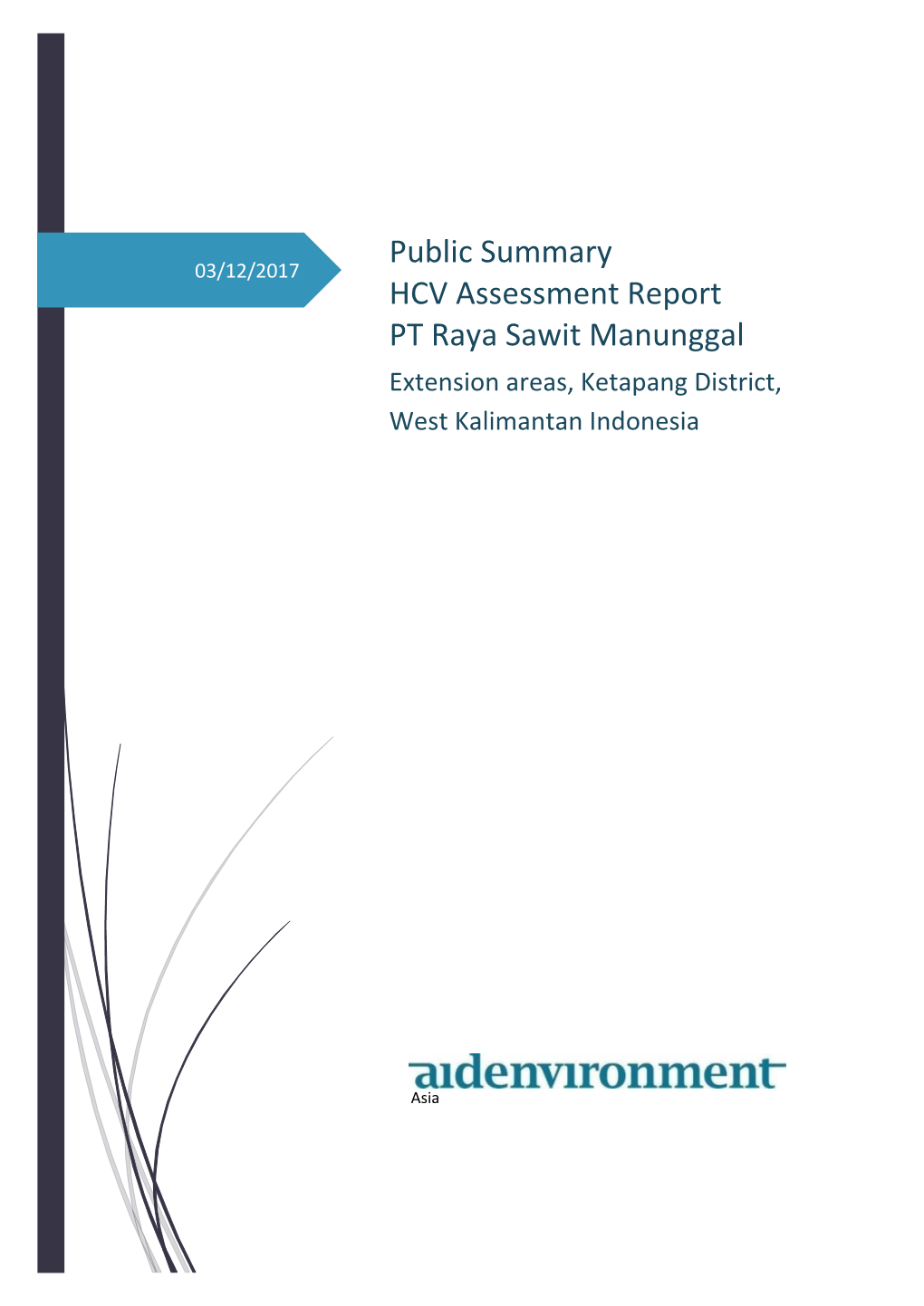 Public Summary HCV Assessment Report PT Raya Sawit Manunggal