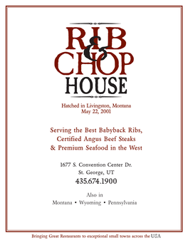 Serving the Best Babyback Ribs, Certified Angus Beef Steaks & Premium Seafood in the West