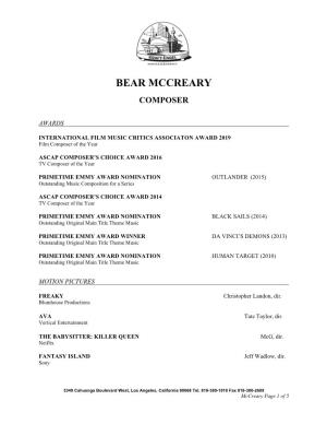 Bear Mccreary
