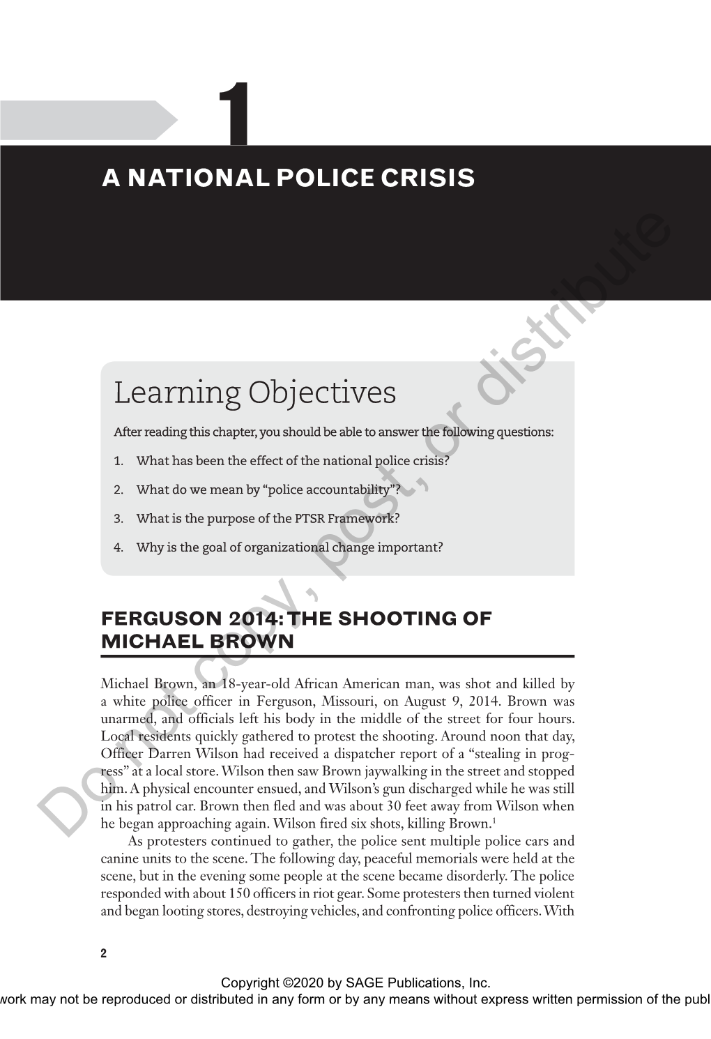 Chapter 1: a National Police Crisis