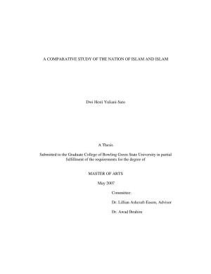 A COMPARATIVE STUDY of the NATION of ISLAM and ISLAM Dwi