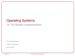 File System Implementation