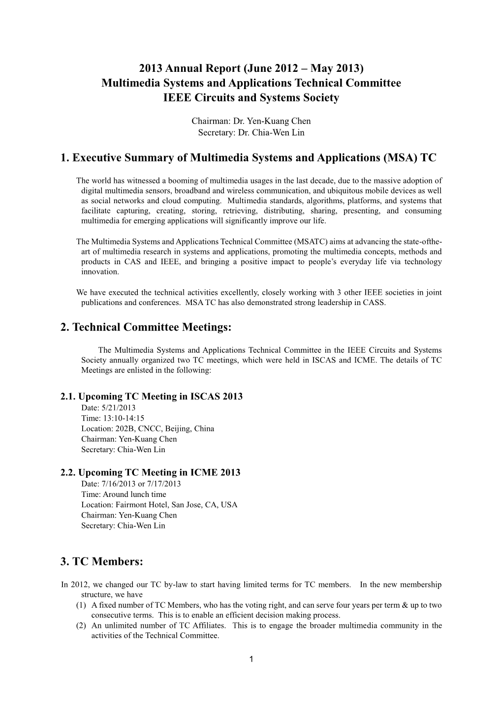 Annual Report 2004 Nsa Tc, Ieee Cas Society