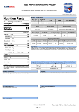 Nutrition Facts 25