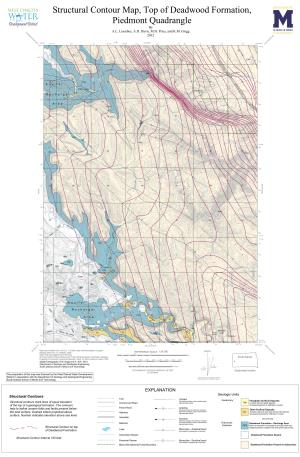 Structural Contour Map, Top of Deadwood Formation, Piedmont Quadrangle By
