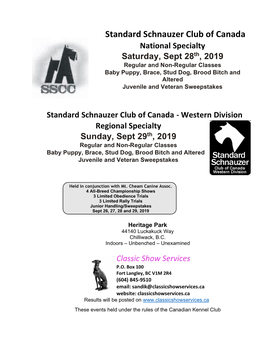 Standard Schnauzer Club of Canada