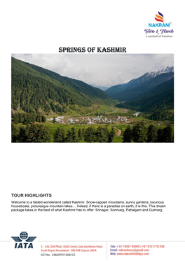 Springs of Kashmir