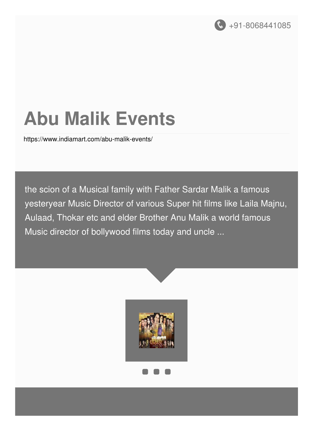 Abu Malik Events