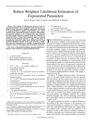 Robust Weighted Likelihood Estimation of Exponential Parameters Ejaz S
