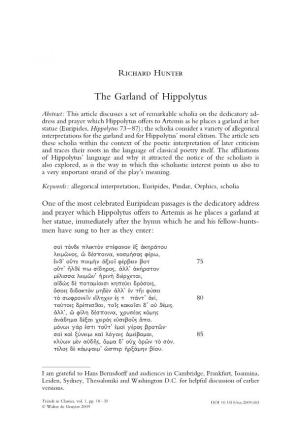 The Garland of Hippolytus