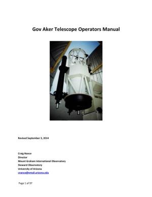 Gov Aker Telescope Operators Manual