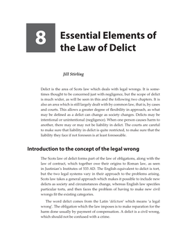 8 Essential Elements of the Law of Delict