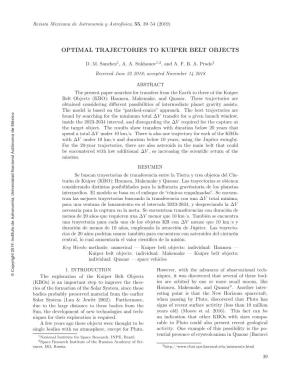 Optimal Trajectories to Kuiper Belt Objects