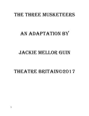 The Three Musketeers an Adaptation by Jackie Mellor