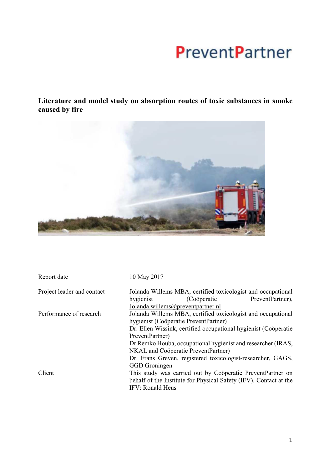 Literature and Model Study on Absorption Routes of Toxic Substances in Smoke Caused by Fire