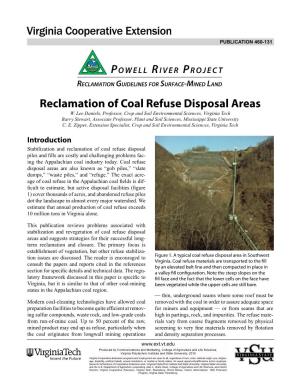 Reclamation of Coal Refuse Disposal Areas W