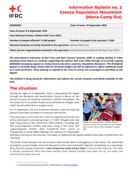 The Situation Information Bulletin No. 2 Greece Population Movement