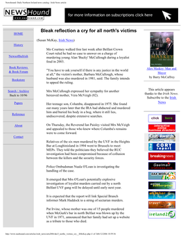 Newshound: Daily Northern Ireland News Catalog - Irish News Article