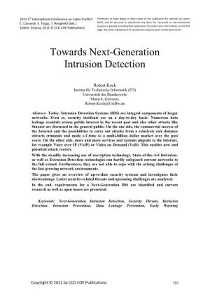 Towards Next-Generation Intrusion Detection