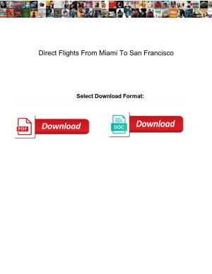 Direct Flights from Miami to San Francisco
