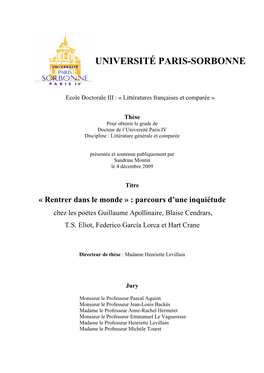 Université Paris IV – Sorbonne