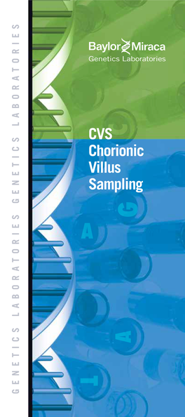 Chorionic Villus Sample CVS Brochure