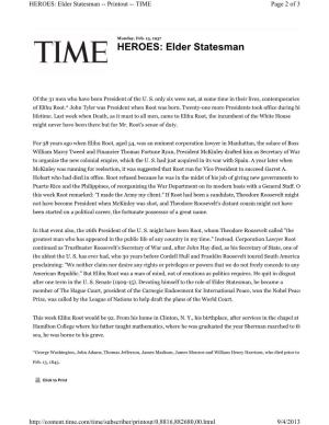 HEROES: Elder Statesman -- Printout -- TIME Page 2 of 3