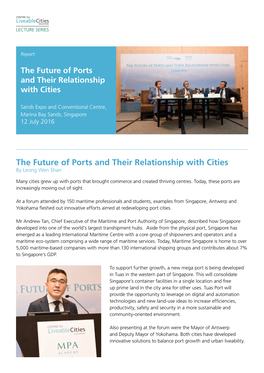 The Future of Ports and Their Relationship with Cities