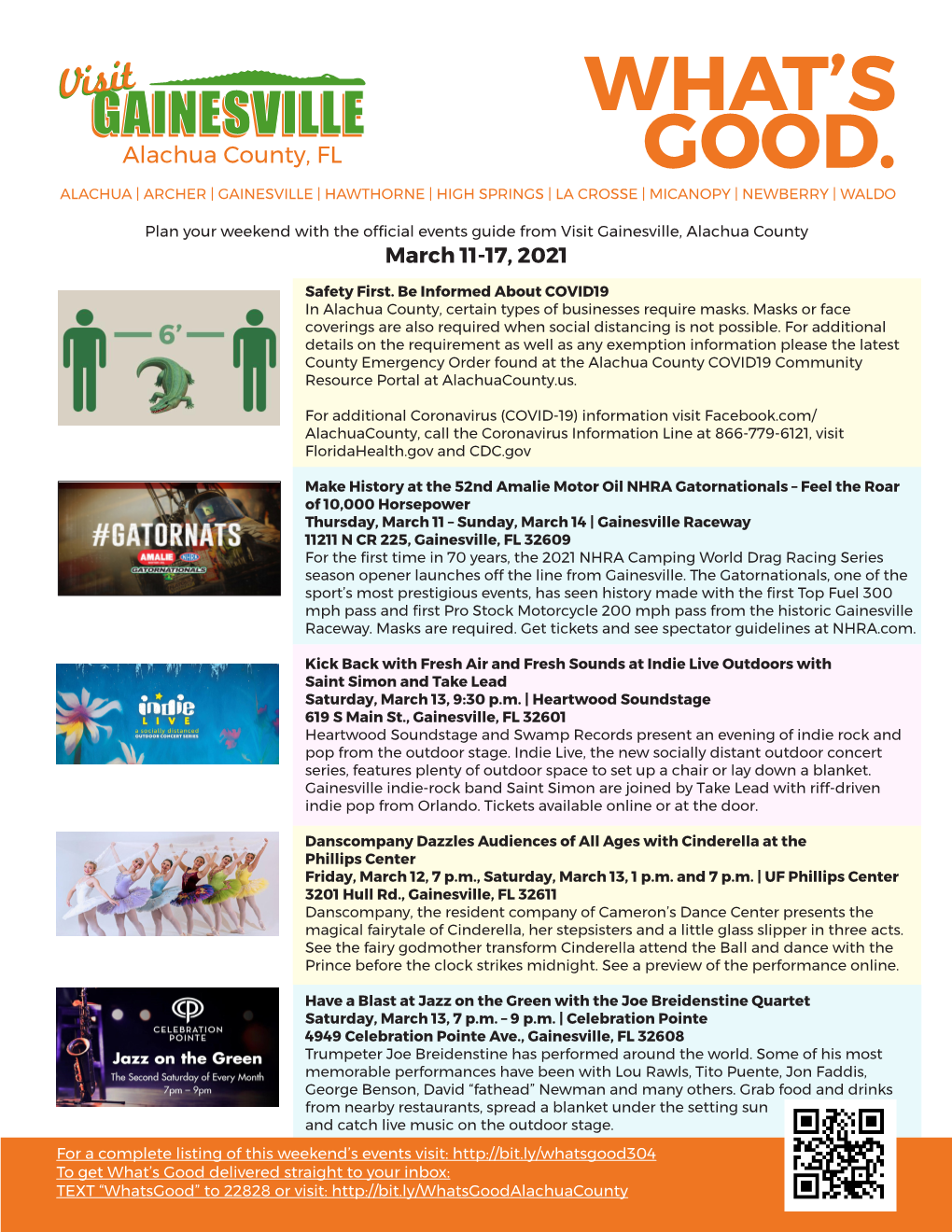 Whats Good Events Guide March 11-17 2021 Gainesville And