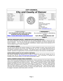 City and County of Denver Carol Boigon