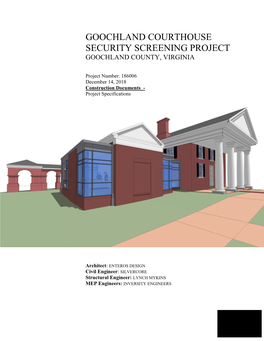 Goochland Courthouse Security Screening Project Goochland County, Virginia