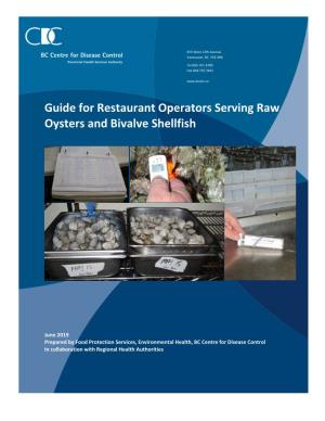 Guide for Restaurant Operators Serving Raw Oysters and Bivalve Shellfish