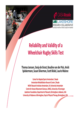 Wheelchair Rugby Skills Test