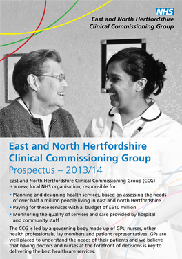 East and North Hertfordshire Clinical Commissioning Group Prospectus