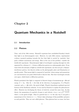 Quantum Mechanics Recap
