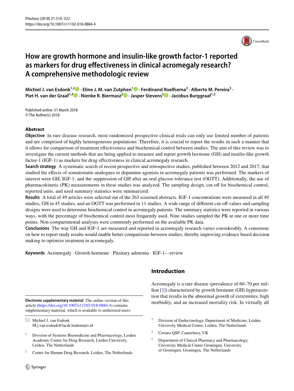 How Are Growth Hormone and Insulin-Like Growth Factor-1 Reported As Markers for Drug Effectiveness in Clinical Acromegaly Resear