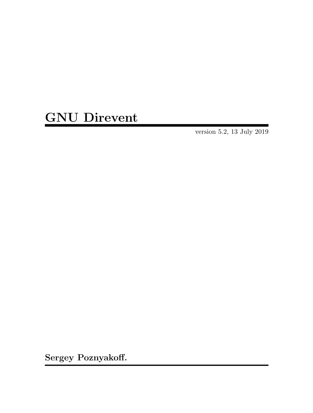 GNU Direvent Version 5.2, 13 July 2019