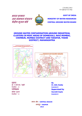 Ground Water Pollution Around Industrial Clusters in MIDC Areas Of