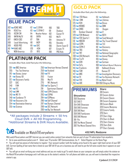 Printable Channel Line-Up